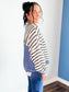 Brody Striped Knit Top | Denim