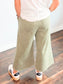 Mila Acid Wash Fleece Pants | Light Olive