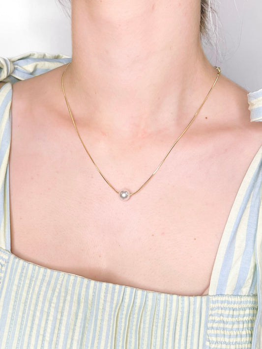 Leslie Pearl Charm Necklace