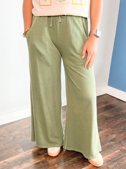 Aston Pigment Dyed Pants | Light Olive
