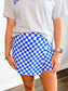 Betty Checkered Skort | Royal Blue