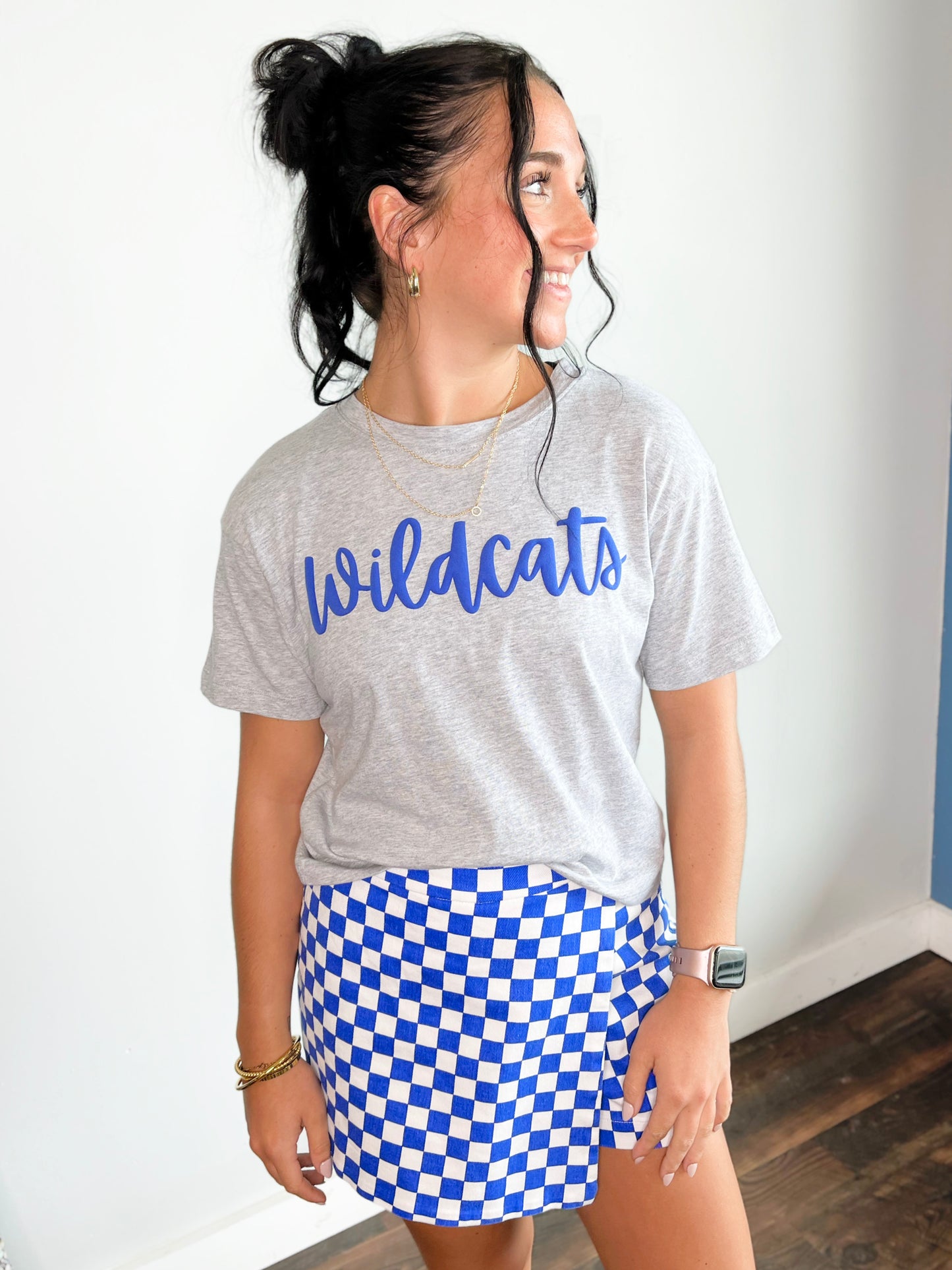 Betty Checkered Skort | Royal Blue