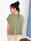 Gracie Split Neck Knit Pullover | Light Olive
