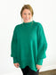 Bonnie Side Slit Oversized Sweater | Forest