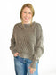 Eloise Washed Oversized Boxy Sweater | Brown