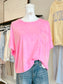 Jenna Washed Oversized Top | Pink