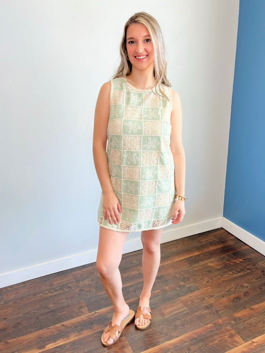 Benji Crochet Shift Dress