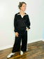 Dixie Contrast Strip Sweatsuit Set | Black