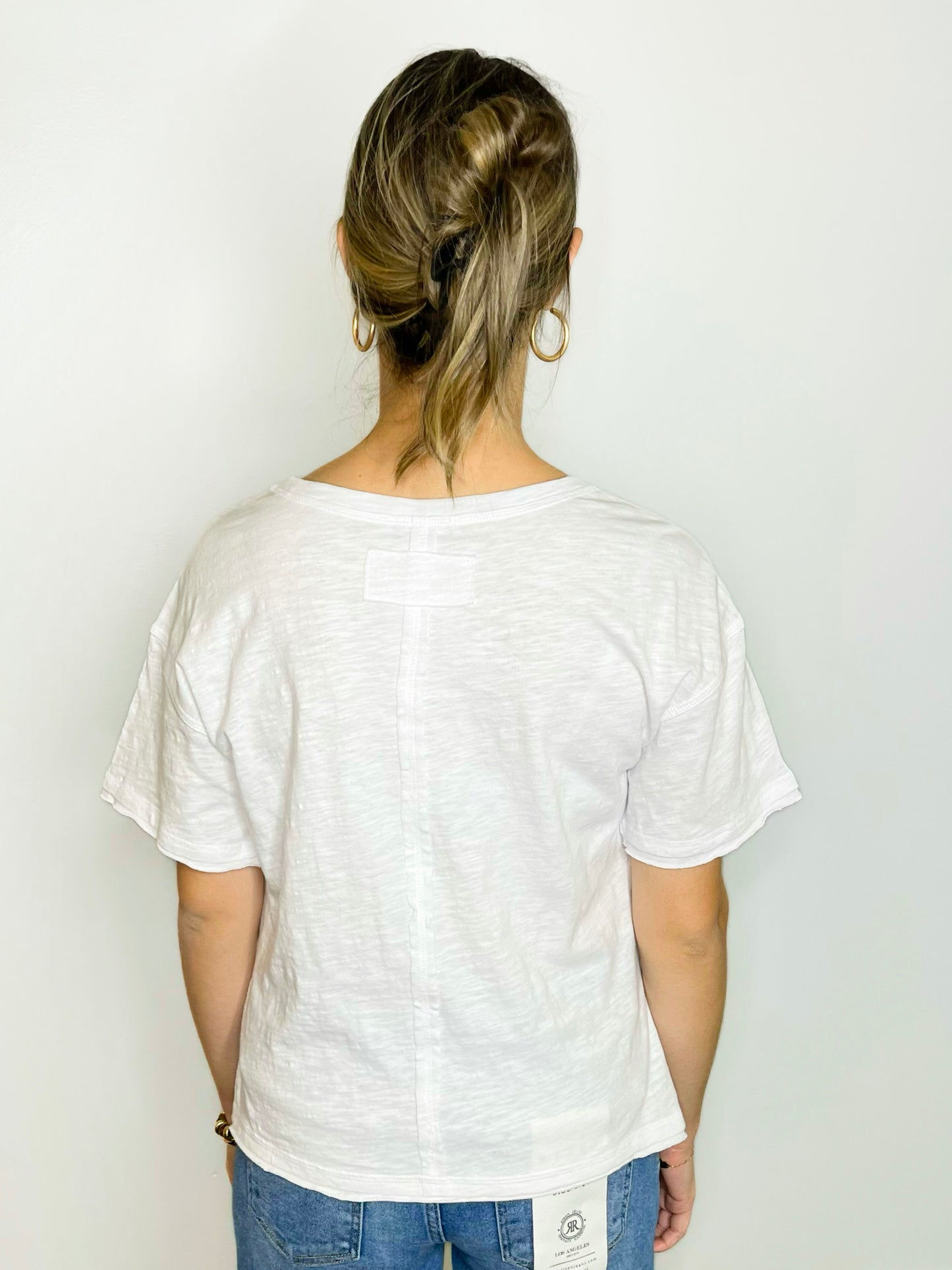Leah Cotton Slub Tee | White