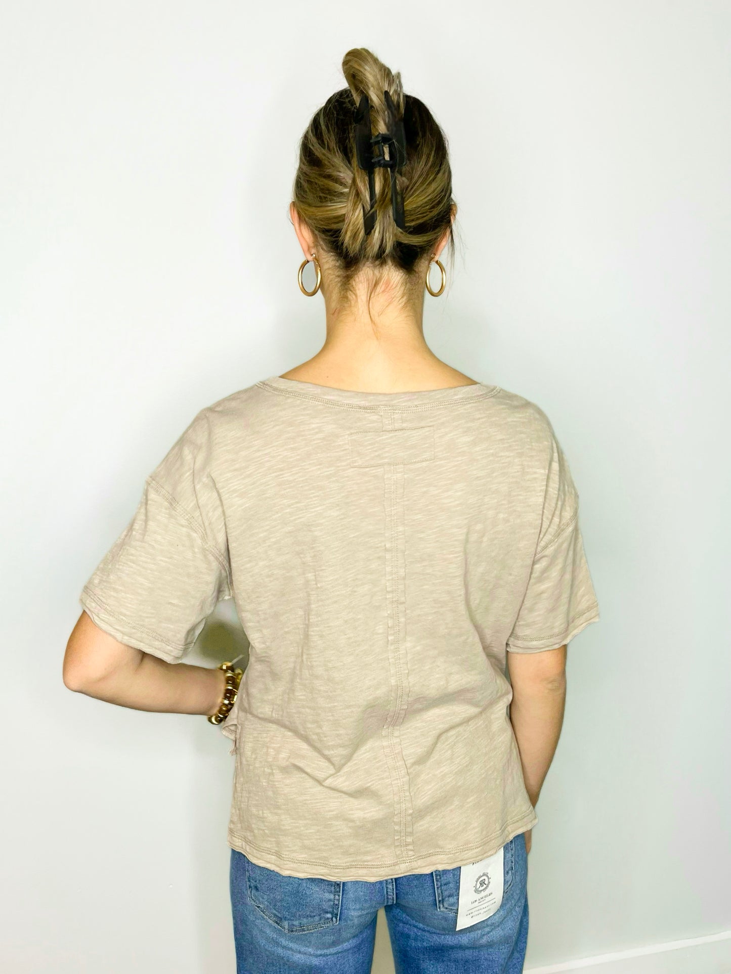 Leah Cotton Slub Tee | Ash Mocha