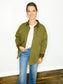 Amelia Button-Down Barn Jacket | Olive