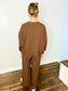 Emerson Ribbed Pullover & Pants Set | Brown