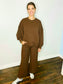 Emerson Ribbed Pullover & Pants Set | Brown